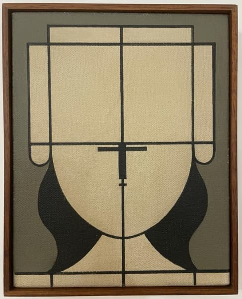 MILTON DACOSTA - "Figura" - O.S.T. - 24 x 19 cm - 1965 - assinado no verso — Milton Dacosta