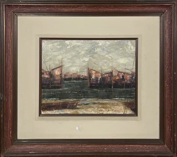 JOSÉ PAULO MOREIRA DA FONSECA (1922-2004). "Marinha", óleo s/ tela. 27 x 35. Assinado e datado (1983) no c.i.d. — JOSÉ PAULO MOREIRA DA FONSECA