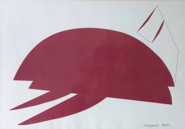 Cacaio Praetzel. Gravura, assinada, datada 2010 e emoldurada. 28,5 cm x 41 cm. — Cacaio Praetzel