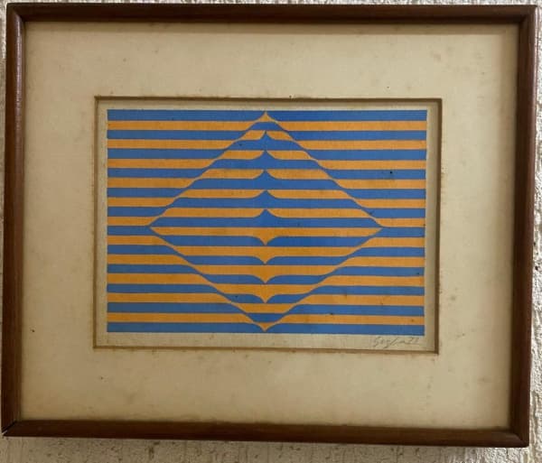 IVAN SERPA - " Sem Título ", técnica mista sobre papel, assinado no canto inferior direito e datado em 1973. Med.: 13 x 18 cm. — Ivan Serpa