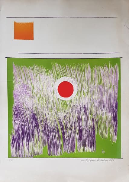ALDEMIR MARTINS, Composição - Gravura P.A - 70x50 cm - Assinado no canto direito - Data: 1984 ( No estado) — Aldemir Martins