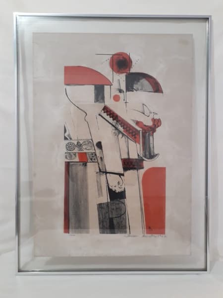 Aldemir Martins, gravura 97/100, Abstrata 1982, tela 50x70 cm / moldura 61x81 cm — Aldemir Martins