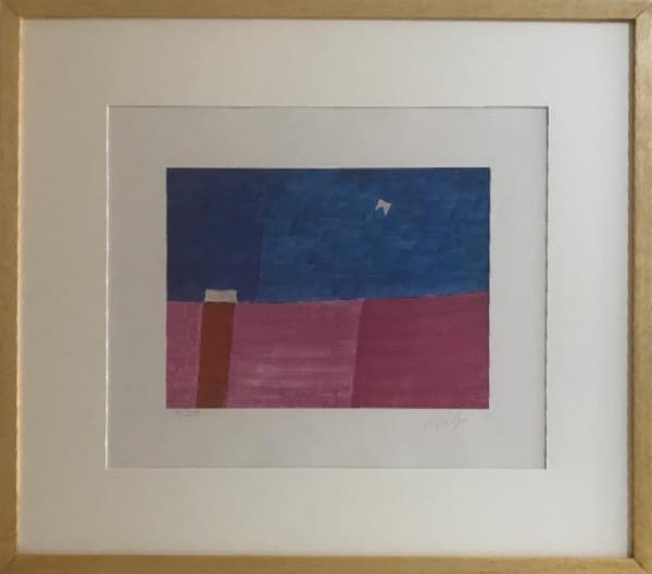 Alfredo Volpi, `Fachada e Bandeirinha` - Gravura n° 91/250 medindo 66 x 48, a.c.i.d — Alfredo Volpi