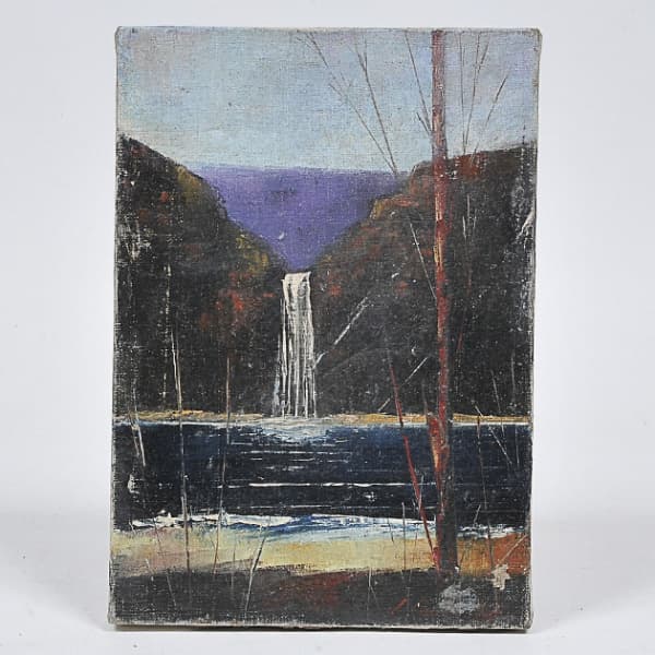 JOSÉ PAULO MOREIRA DA FONSECA - "Cachoeira" Óleo sobre tela medindo: 27 x 19 assinado no CID (Sem Moldura) — JOSÉ PAULO MOREIRA DA FONSECA