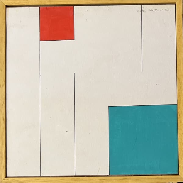 DIONISIO DEL SANTO - tecnica mista s/ papel colado cartão, medindo: 26 cm x 26 cm — Dionísio Del Santo
