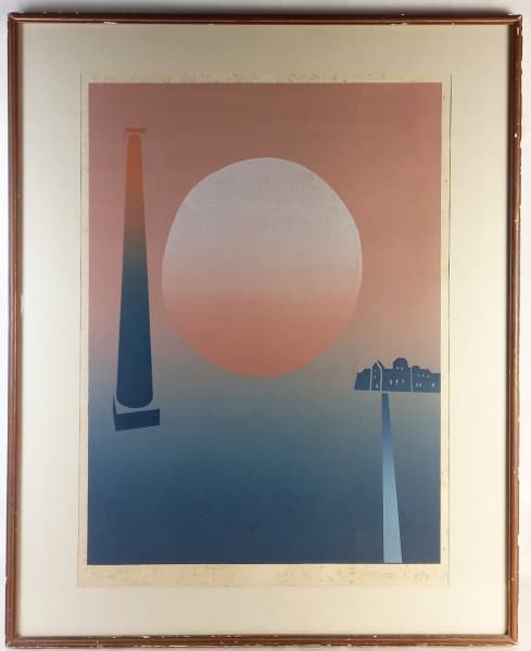 TADAO ANDO - ST. TROPEZ - LITOGRAFIA - 55X40cm. Assinado de próprio punho. — TADAO ANDO