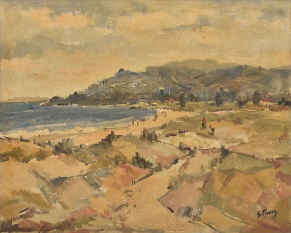 SYLVIO PINTO (1918-1997) "Marinha com Figuras". o.s.t., 50 X 60 cm, assinado no c.i.d. Decada de 60/70. — Sylvio Pinto