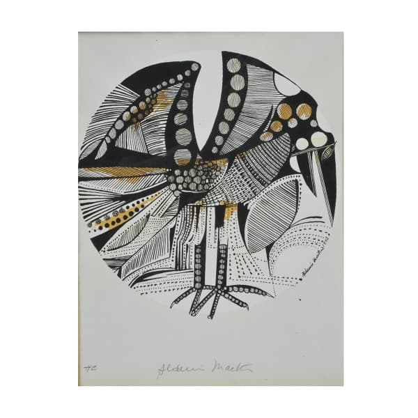 ALDEMIR MARTINS - Litografia "Pavão" assinado e datado na placa e de próprio punho no centro inferior, tiragem H.C. Med.: 40 x 30 cm (MI); Med.: 63,5 x 52,5 cm (ME) — Aldemir Martins