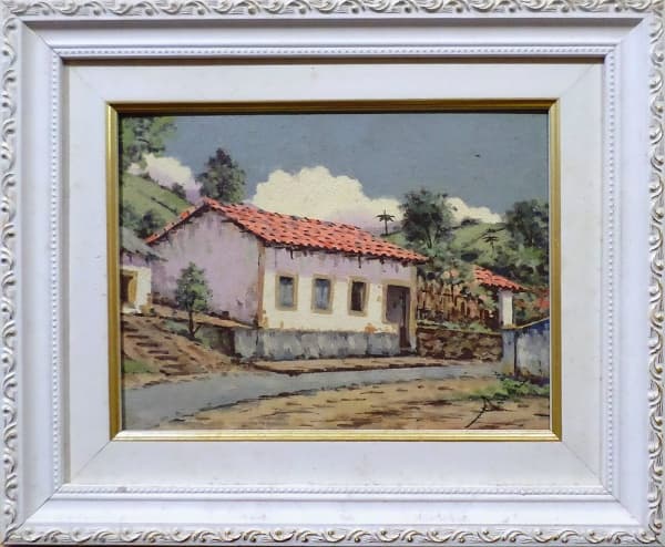 JOEL FIRMINO, Casa de Interior, o.s.t., 18 x 24cm, assinado. — JOEL FIRMINO