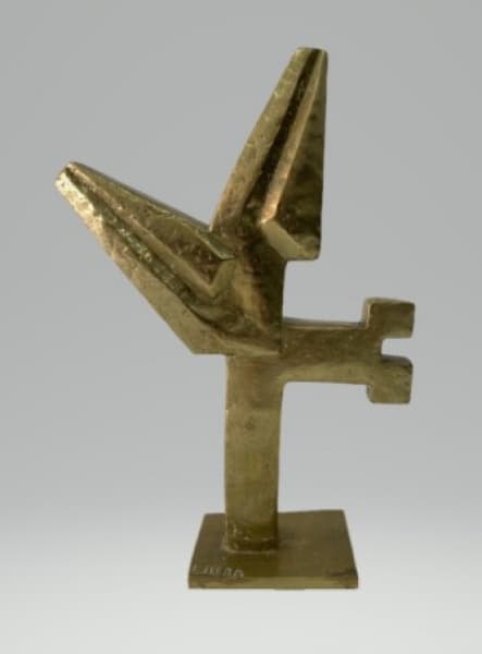LIUBA WOLF - `Sem titulo` - escultura em bronze - 27 x 20 cm - assinada na base. — Liuba Wolf