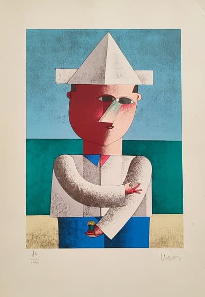 INOS CORRADIN - Sem título - serigrafia - tiragem 80/100 - assinada no c.i.d - sem moldura Medidas aproximadas 50 x 35 cm — Inos Corradin