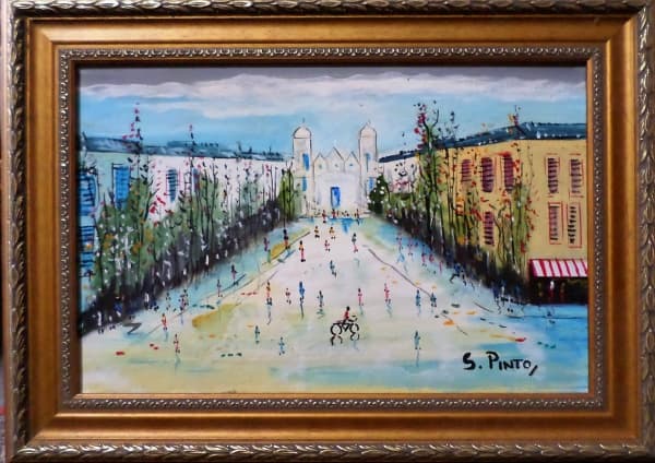 SYLVIO PINTO, Cena de Paris, o.s.t., 27 x 41cm, assinado. — Sylvio Pinto