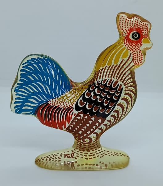 ABRAHAM PALATNIK- 1928-2000 - ESCULTURA EM RESINA DE POLIÉSTER, GALO. 9,0 CM .PEÇA ASSINADA E RARA. — PALATNIK, Abraham