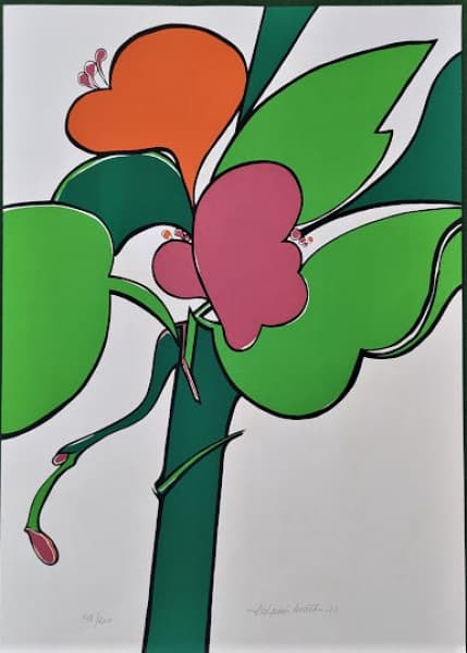 ALDEMIR MARTINS (1922/2006): Serigrafia , assinada e datada 1977 , tiragem 48/200 , sem moldura. Med. 68 x 48 cm — Aldemir Martins