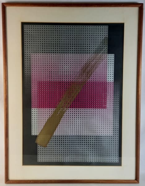ASSINATURA ILEGÍVEL - GEOMÉTRICOS - SERIGRAFIA - 67X47cm. — Assinatura Ilegível