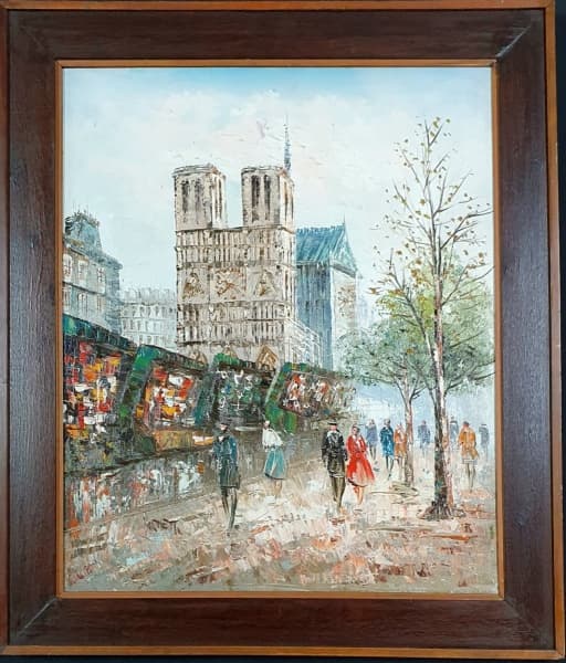 ARTISTA NÃO IDENTIFICADO - Paisagem Européia / Óleo sobre Tela / Sem assinatura / Medindo 63 x 51 cm e 76 x 65 cm — Artista não Identificado