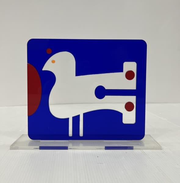ALDEMIR MARTINS - "Pássaro" - escultura em acrílico 05/15 - 18 x 21 cm - assinada na base — Aldemir Martins
