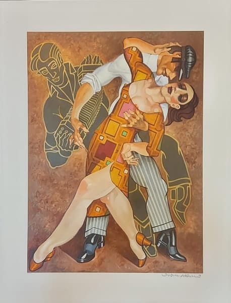 JUAREZ MACHADO, "Tango" serigrafia 94/200, medindo 40 X 55 cm e assinado canto inferior direito. — Juarez Machado