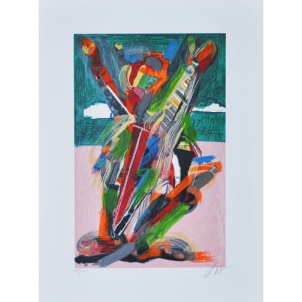 IVALD GRANATO - Da Série Figuras - Serigrafia - 40x30 CM - A.C.I.D na Chapa (Valor de mercado aproximadamente R$2.000,00) — Ivald Granato