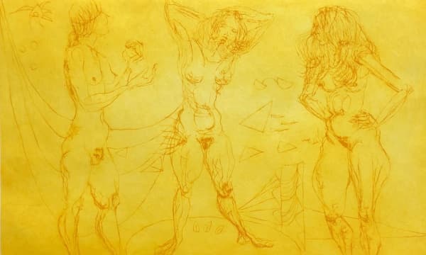 Flávio de Carvalho, gravura em metal, 44/80, 1972 -med. 29x48cm — Flavio De Carvalho