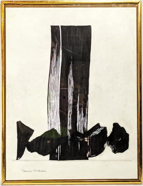 TOMIE OHTAKE (1913, Quioto, Japão - 2015 São Paulo, Brasil) - " Abstrato" - A.S.C. , A.C.I.D. Estudo para obra original reproduzido em gravura sobre metal. Emoldurado e envidraçado Med.:40x50 cm Obs: Não garantimos autenticidade. — Tomie Ohtake