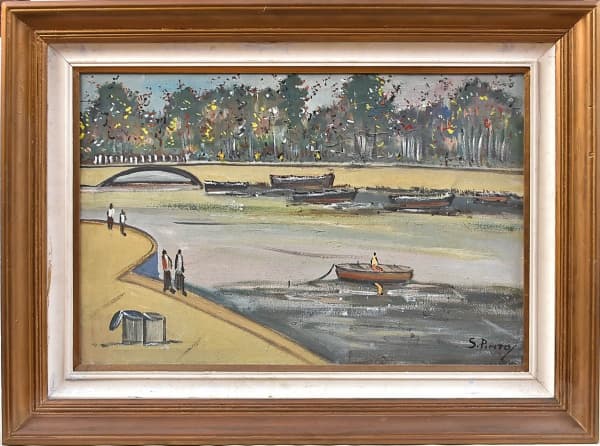 SYLVIO PINTO - "Paris - Rio Sena", O.S.T, assinado no canto inferior esquerdo. Med.: 61x40 cm. Acompanha Certificado de Autenticidade do Projeto Sylvio Pinto. — Sylvio Pinto