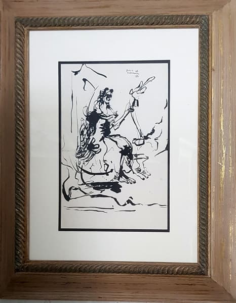 FLAVIO DE CARVALHO - Composição - 1970 - Nanquim s/ Cartão - 39x27cm - A.C.S.D (Valor de mercado aproximadamente R$12.500,00) — Flavio De Carvalho