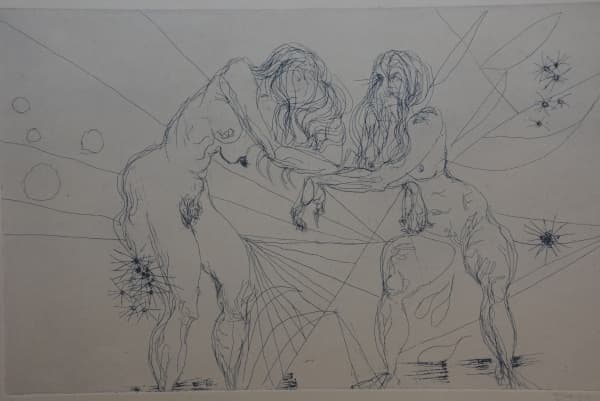 Flávio de Carvalho, gravura em metal, 48/80, 1972 -med. 30x49cm — Flavio De Carvalho