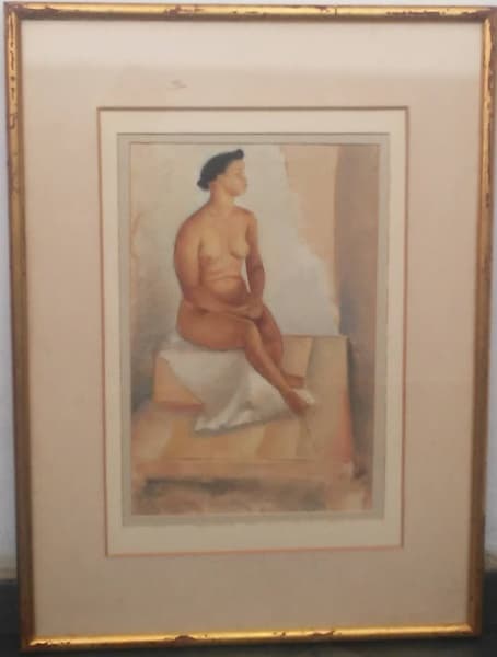 ROBERTO BURLE MARX - AQUARELA SOBRE PAPEL ,ASSINADO CIE E DATADO 1936 . MOLDURA COM VIDRO - MEDINDO: 44 CM X 29 CM .MOLDURA COM VIDRO . — Roberto Burle Marx