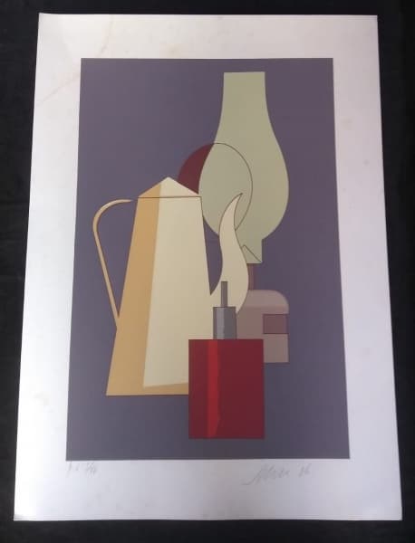 Carlos Scliar. (Rio Grande do Sul, Santa Maria, 1920 - Rio de Janeiro, 2001). . Serigrafia. P I. I/XV. Assinada e datada 1986. Medidas - 70 x 50 cm. Sem moldura. — Carlos Scliar