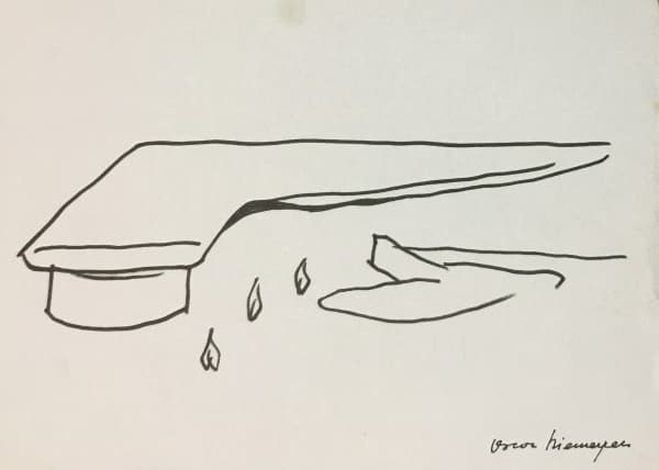 OSCAR NIEMEYER - NANQUIM - NOME DA OBRA: ARTE CROQUI - DATA DA OBRA: NÃO HÁ - PRODUÇÃO NÃO SERIADA - POSIÇÃO DA ASSINATURA: CANTO INFERIOR DIREITO - TAMANHO DA OBRA: 26X20 - TAMANHO DA OBRA COM MOLDURA: NÃO POSSUI MOLDURA - HISTÓRIA DO ARTISTA: Pintora e desenhista. Assina Noemia. Realizou sua primeira individual em 1934, no Rio de Janeiro. Residiu na Europa de 1934 a 1940, frequentando em Paris as academias de la Grande Chaumière e Ranson. Expôs em Montevideu e Buenos Aires. Foi citada por REIS — Oscar Niemeyer