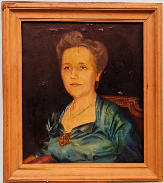 E.T.FARIAS - "Retrato"- O.S.T., datado de 1950. Med: 68x72 cm (com moldura). — E.T.FARIAS