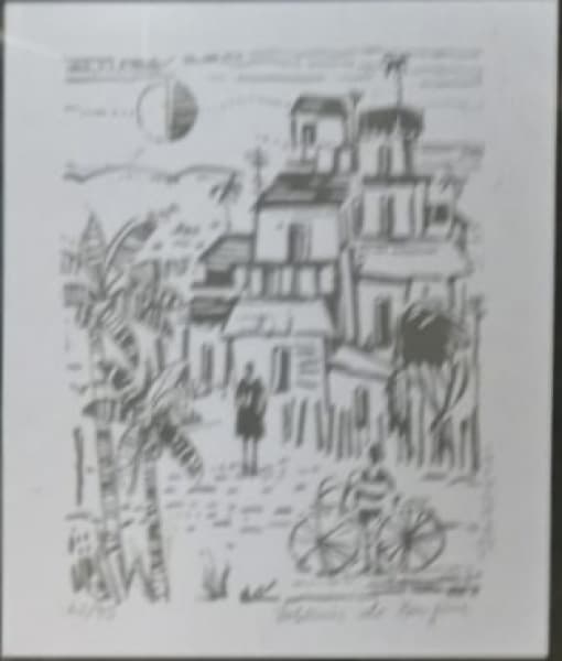 VALDEMIR, "Casarão", serigrafia, tiragem 62/95, acie, medidas da obra 23,5 x 20 cm, medidas da moldura 34,5 x 30 cm. Acompanha certificado de autenticidade e nota fiscal do leiloeiro. — VALDEMIR