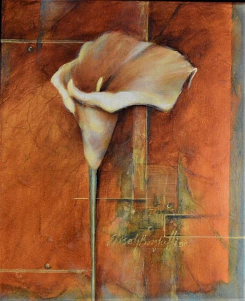 Elizethe Borghetti, acrílica sobre tela, com colagem, 1996 - med. 60x50cm — Elizethe Borghetti