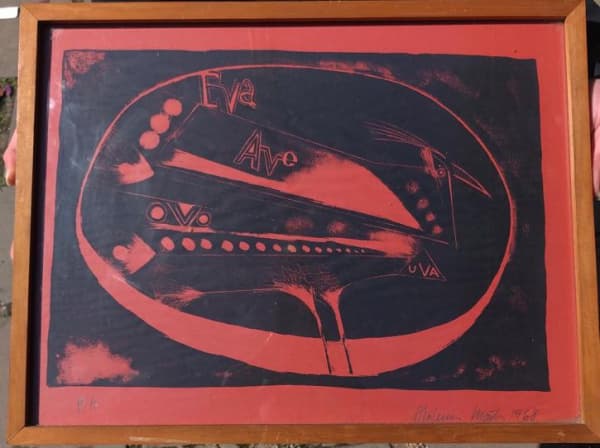 Aldemir Martins, litografia, PA, 1968 -med. 30x42cm — Aldemir Martins