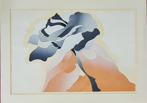 PIETRINA CECCATTI - serigrafia 63x93 cm assinada canto inferior direito 1987 tiragem 64/99 `Black Rose` — PIETRINA CECCATTI