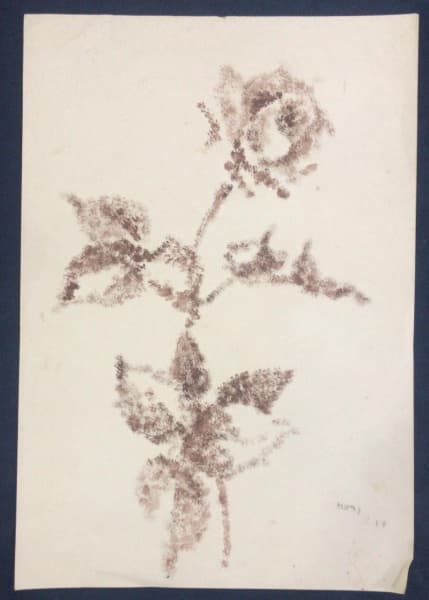 MIRA SCHENDEL -TÉCNICA MISTA SOBRE PAPEL ASSINADO CID - MEDIDAS : 47,5 CM X 33 CM . SEM MOLDURA — Mira Schendel