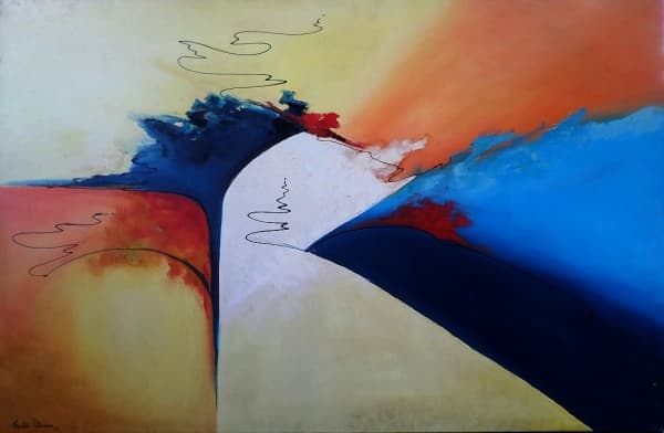 CACILDA OLIVEIRA, Abstrato, o.s.t., 80 x 120cm, assinada. — CACILDA OLIVEIRA