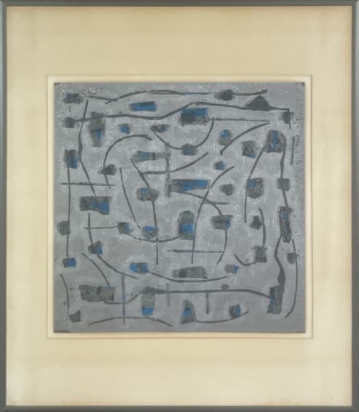 DIONÍSIO DEL SANTO (1925 - 1999). "Sem título", serigrafia a cores, 47 x 47. Assinado e datado 1994 no c.i.d. (Apresenta dedicatória: Para a Maria José da Costa Peixoto, com grande amizade de Dionísio. — Dionísio Del Santo