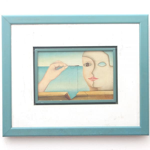 ASSINATURA NÃO IDENTIFICADA - Sem título - AST, assinado no CID, emoldurado e medindo: 20 x 32cm (obra) e 54 x 64cm (total) — Assinatura Não Identificada