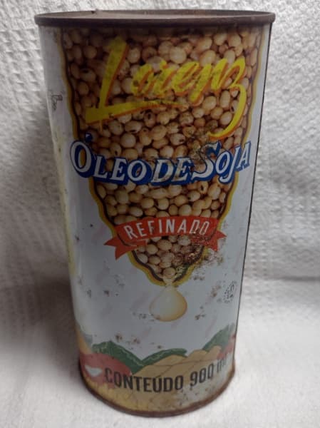COLECIONISMO - ANTIGA LATA DE OLÉO DE SOJA-LORENZ VÁZIA — COLECIONISMO