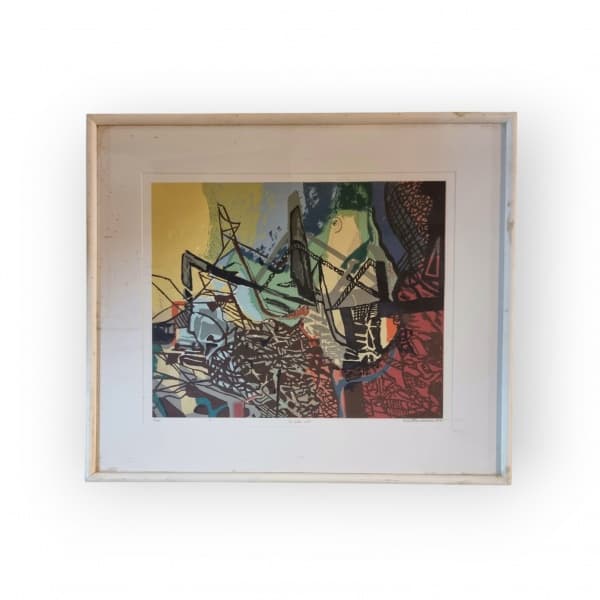 ROBERTO BURLE MARX (1909 - 1994) - "Aos Quatro Ventos" / Serigrafia sobre Papel / Assinado CID / Tiragem 26/100 / Datado 1994 / Med. Obra 53 x 65 cm - Med. Moldura 76 x 88 cm — Roberto Burle Marx
