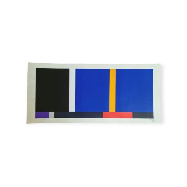 EDUARDO SUED (1925) - "Geométrico" / Serigrafia sobre Papel / Datado 2004 / Assinado CID / Tiragem P.A. 21/30 / Med. Obra 36 x 80 cm - Não possui moldura — Eduardo Sued