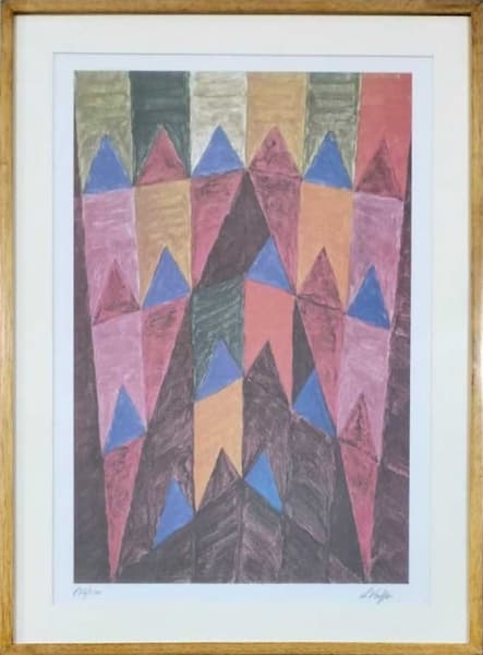 Alfredo Volpi, `Ogiva` - Gravura nº 133/200 medindo 65 x 45, a.c.i.d — Alfredo Volpi