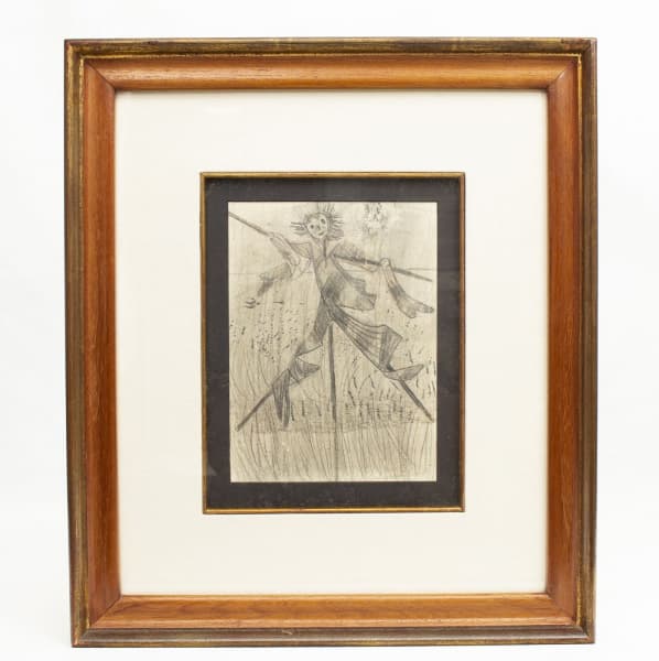 CANDIDO PORTINARI (1903 - 1962) "Espantalho", desenho a grafite, 25,2 X 18,5 cm, (1959), assinado no c.i.d. Obra registrada no Catálogo Raisonné Candido Portinari, sob o número 5136. — Cândido Portinari
