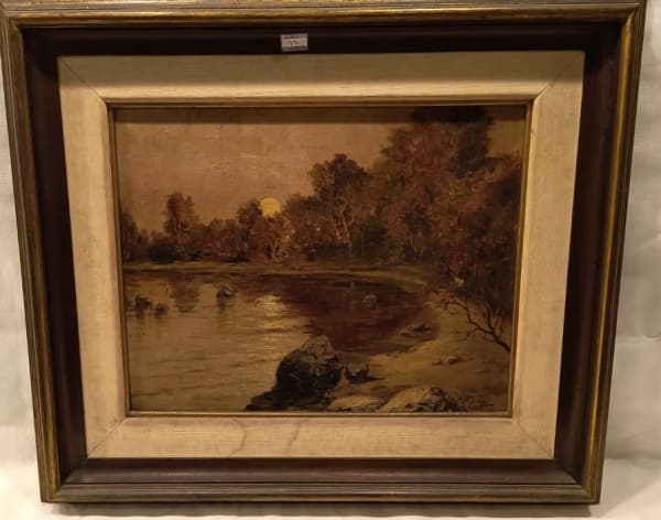 R. MALMAN - "Paisagem" - Óleo sobre Eucatex - Med. 38 x 48cm. — R. MALMAN