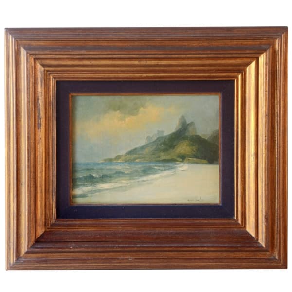 FRANCISCO CUCULILO (Rio de janeiro, 1895 1945) Iconografia do Rio de Janeiro. Óleo s/ madeira. Ass. e localizado Rio, cid. 27 x 37 cm (MI). 60 x 70 cm (ME). https://enciclopedia.itaucultural.org.br/pessoa21340/francisco-coculilo — FRANCISCO CUCULILO