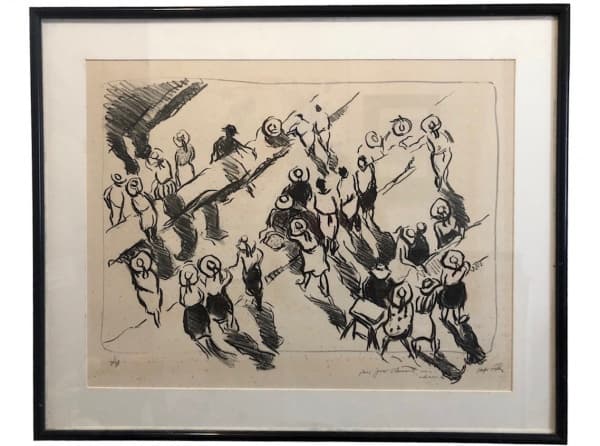 SÉRGIO TELLES - Litografia, assinatura no canto direito com dedicatória para o diplomata João Clemente. Numerada 20/28, M.E62 x 76cm. — Sérgio Telles