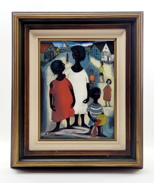 SYLVIO PINTO - OST - Medindo 39 x 29cm, sem título, assinado, medida com moldura 64 x 54cm. Observação: possui folga entre a tela e a moldura. — Sylvio Pinto
