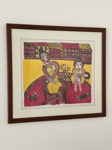PAULINA TEIXEIRA - Serigrafia, 5/12, `A menina brinca`, 1994, 40x49cm — PAULINA TEIXEIRA